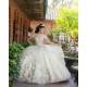 Off Shoulder Champagne Quince Dress 2024 Instagram Gowns Lace Appliques Birthday Party Dresses Sweetheart Neck Vestidos De 15 Anos