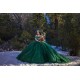 Off Shoulder Emerald Green Quince Dress Lace Appliques Birthday Party Robe Vestidos De 15 Anos Sweetheart Neck 2024 Instagram Gowns