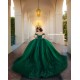 Sweetheart Neck Emerald Green Quince Dress 2024 Instagram Gowns Lace Appliques Birthday Party Robe Off Shoulder Vestidos De 15 Anos