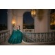 Lace Appliques Emerald Green Quinceanera Dress Off Shoulder 2024 Ball Gown Princess Dresses Wear Pageant V Neck Sweet 15 Gowns