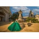 Off Shoulder Emerald Green Quinceanera Dress Wear Pageant Sweetheart Neck Sweet 15 Gowns Lace Appliques 2024 Ball Gown Princess Dresses