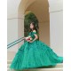 Off Shoulder Emerald Green Quinceanera Dress Sweetheart Sweet 15 Gowns Wear Pageant Lace Appliques 2024 Ball Gown Princess Dresses