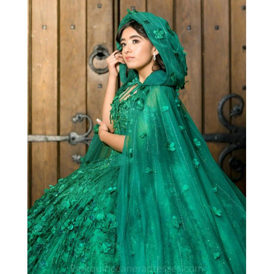 Off Shoulder Emerald Green Quinceanera Dress Sweetheart Sweet 15 Gowns Wear Pageant Lace Appliques 2024 Ball Gown Princess Dresses