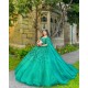 Off Shoulder Emerald Green Quinceanera Dress Sweetheart Sweet 15 Gowns Wear Pageant Lace Appliques 2024 Ball Gown Princess Dresses