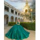 Sweetheart Emerald Green Quinceanera Dress Sweet 15 Gowns Sleeveless Wear Pageant Sequin 2024 Ball Gown Princess Dresses