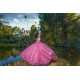 Off Shoulder Hot Pink Quince Dress 2024 Instagram Gowns Lace Appliques Birthday Party Dresses Sweetheart Neck Vestidos De 15 Anos