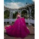 Hot Pink Quince Dress Sweetheart Neck 2024 Instagram Gowns Lace Appliques Birthday Party Dresses Sleeveless Vestidos De 15 Anos