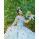 Ivory Quinceanera Dress Off Shoulder 2024 Ball Gown Princess Dresses Sweetheart Neck Sweet 15 Gowns 3D Flowers Wear Pageant