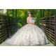 Ivory Quinceanera Dress Off Shoulder 2024 Ball Gown Princess Dresses Sweetheart Neck Sweet 15 Gowns 3D Flowers Wear Pageant