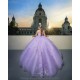 Off Shoulder Lilac Quince Dress 2024 Instagram Gowns Lace Appliques Birthday Party Dresses Sweetheart Neck Vestidos De 15 Anos