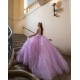 Off Shoulder Lilac Quince Dress 2024 Instagram Gowns Lace Appliques Birthday Party Dresses Sweetheart Neck Vestidos De 15 Anos