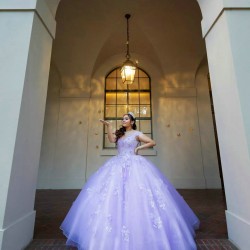 Off Shoulder Lilac Quince Dress 2024 Instagram Gowns Lace Appliques Birthday Party Dresses Sweetheart Neck Vestidos De 15 Anos