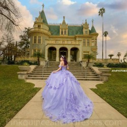 Sweetheart Neck Lilac Quince Dress 2024 Instagram Gowns Lace Appliques Birthday Party Dresses Off Shoulder Vestidos De 15 Anos