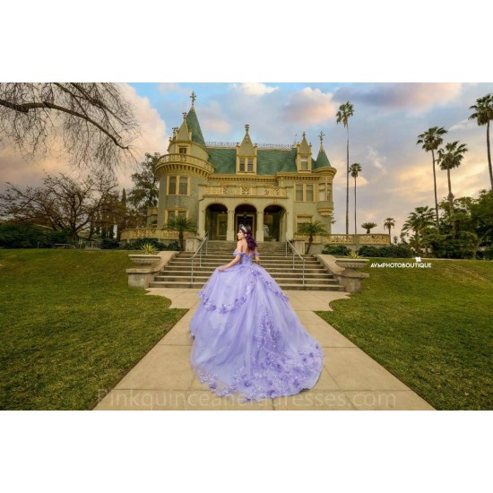 Sweetheart Neck Lilac Quince Dress 2024 Instagram Gowns Lace Appliques Birthday Party Dresses Off Shoulder Vestidos De 15 Anos