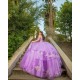 Off Shoulder Lilac Quinceanera Dress 2024 Ball Gown Princess Dresses Lace Appliques Wear Pageant Sweetheart Neck Sweet 15 Gowns