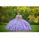 Off Shoulder Lilac Quinceanera Dress 2024 Ball Gown Princess Dresses Lace Appliques Wear Pageant Sweetheart Neck Sweet 15 Gowns