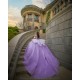 Sweetheart Neck Lilac Quinceanera Dress Off Shoulder Sweet 15 Gowns Pearl Wear Pageant 2024 Ball Gown Princess Dresses With Bow