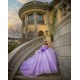 Sweetheart Neck Lilac Quinceanera Dress Off Shoulder Sweet 15 Gowns Pearl Wear Pageant 2024 Ball Gown Princess Dresses With Bow