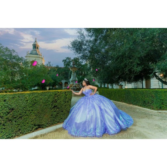 Lilac Quinceanera Dress Sweetheart Sweet 15 Gowns Sleeveless Wear Pageant Lace Appliques 2024 Ball Gown Princess Dresses