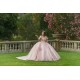 Pink Quince Dress Off Shoulder 2024 Instagram Gowns Lace Appliques Birthday Party Dresses Sweetheart Neck Vestidos De 15 Anos