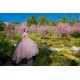 Pink Quince Dress Sweetheart Neck 2024 Instagram Gowns 3D Flowers Birthday Party Dresses Off Shoulder Vestidos De 15 Anos