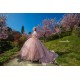 Pink Quince Dress Sweetheart Neck 2024 Instagram Gowns 3D Flowers Birthday Party Dresses Off Shoulder Vestidos De 15 Anos