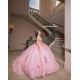 Pink Quince Dress Sweetheart Neck 2024 Instagram Gowns Lace Appliques Birthday Party Dresses Off Shoulder Vestidos De 15 Anos