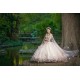 Pink Quinceanera Dress Cape Sleeve 2024 Ball Gown Princess Dresses Sweetheart Neck Sweet 15 Gowns 3D Flowers Wear Pageant