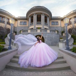 Cape Sleeve Pink Quinceanera Dress Sweet 15 Gowns Sheer Bodice Wear Pageant Sweetheart Neck 2024 Ball Gown Princess Dresses