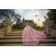 3D Flowers Pink Quinceanera Dress Long Sleeve Wear Pageant 2024 Ball Gown Princess Dresses Sweetheart Sweet 15 Gowns