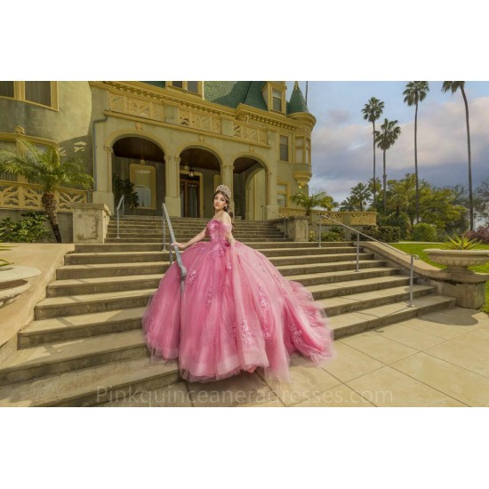 Off Shoulder Pink Quinceanera Dress Sweetheart Sweet 15 Gowns Wear Pageant Lace Appliques 2024 Ball Gown Princess Dresses