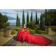 Lace Appliques Red Quince Dress Off Shoulder 2024 Instagram Ball Gown Birthday Party Dresses Sweetheart Neck Sweet 15 Gowns With Bow