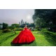 Sleeveless Red Quince Dress Off Shoulder Birthday Party Dresses Vestidos De 15 Anos Lace Appliques 2024 Instagram Gowns