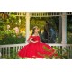 Lace Appliques Red Quinceanera Dress 2024 Ball Gown Princess Dresses Off Shoulder Wear Pageant Sweetheart Neck Sweet 15 Gowns