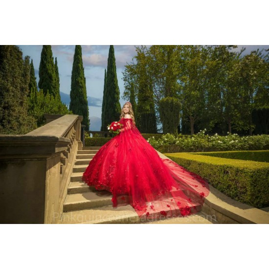 Red Quinceanera Dress Off Shoulder 2024 Ball Gown Princess Dresses Sweetheart Neck Sweet 15 Gowns Lace Appliques Wear Pageant