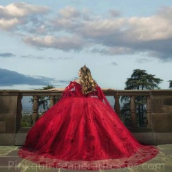 Red Quinceanera Dress Off Shoulder 2024 Ball Gown Princess Dresses Sweetheart Neck Sweet 15 Gowns Lace Appliques Wear Pageant