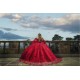 Red Quinceanera Dress Off Shoulder 2024 Ball Gown Princess Dresses Sweetheart Neck Sweet 15 Gowns Lace Appliques Wear Pageant