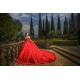 Off Shoulder Red Quinceanera Dress Sweet 15 Gowns Lace Appliques Wear Pageant Sweetheart Neck 2024 Ball Gown Princess Dresses