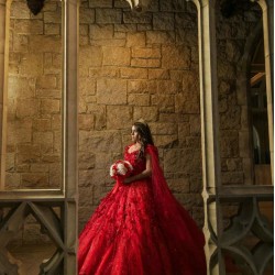 Red Quinceanera Dress Off Shoulder Wear Pageant Sweetheart Neck Sweet 15 Gowns Lace Appliques 2024 Ball Gown Princess Dresses