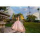 Rose Gold Quince Dress Lace Appliques Birthday Party Robe Off Shoulder Vestidos De 15 Anos Sweetheart Neck 2024 Instagram Gowns