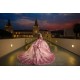 Off Shoulder Rose Gold Quinceanera Dress Sweet 15 Gowns Sweetheart Neck Wear Pageant Lace Appliques 2024 Ball Gown Princess Dresses With Bow