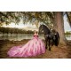 Off Shoulder Rose Gold Quinceanera Dress Sweet 15 Gowns Sweetheart Neck Wear Pageant Lace Appliques 2024 Ball Gown Princess Dresses With Bow