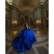 Royal Blue Quince Dress Sweetheart Neck 2024 Instagram Gowns Lace Appliques Birthday Party Dresses Off Shoulder Vestidos De 15 Anos