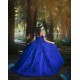 Royal Blue Quince Dress Sweetheart Neck Birthday Party Dresses Off Shoulder Vestidos De 15 Anos Lace Appliques 2024 Instagram Gowns