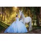 2024 Instagram Gowns Sky Blue Quince Dress Sweetheart Neck Lace Appliques Birthday Party Dresses Off Shoulder Vestidos De 15 Anos