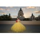 Sleeveless Yellow Quince Dress Ruffled Birthday Party Dresses Vestidos De 15 Anos Sweetheart Neck 2024 Instagram Gowns