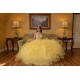 Sleeveless Yellow Quince Dress Ruffled Birthday Party Dresses Vestidos De 15 Anos Sweetheart Neck 2024 Instagram Gowns