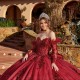 Detachable Burgundy Quince Dress Wear Pageant Sweetheart Neck Vestidos De 15 Anos Lace Appliques Instagram Gowns