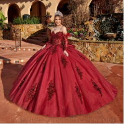 Detachable Burgundy Quince Dress Wear Pageant Sweetheart Neck Vestidos De 15 Anos Lace Appliques Instagram Gowns