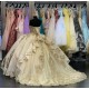 Sleeveless Champagne Quince Dress Vestidos De 15 Anos Lace Appliques Instagram Gowns Sweetheart Neck Birthday Party Gown